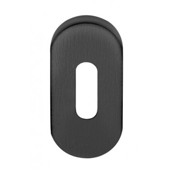 Sleutelplaatje LBN32 ovaal mat zwart