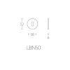 Sleutelplaatje Basic  LBN50 mat RVS en diverse finishes