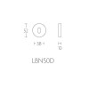 Sleutelplaatje Basic LBN50D goud PVD