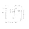 Draaikiepsluiting afsluitbaar FVL125-DKLOCK mat RVS