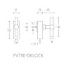 Draaikiepsluiting afsluitbaar FVT110-DKLOCK mat RVS