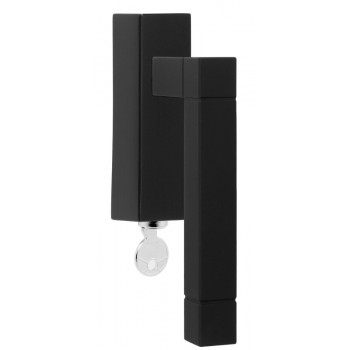 Draaikiepgarnituur afsluitbaar SQUARE JB100DKLOCK mat zwart