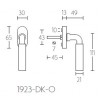 Draaikiepsluiting Timeless 1922-DK-O mat nikkel