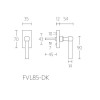Draaikiepsluiting FVL85-DK mat RVS