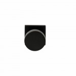 Deurkruk Piano dun vierkant  ongeveerd rozet Puurzwart