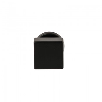 Deurkruk Quadro rond rozet Puurzwart