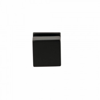 Deurkruk Quadro dun vierkant ongeveerd rozet Puurzwart