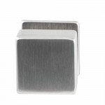 Deurkruk Quadro dun vierkant ongeveerd rozet RVS