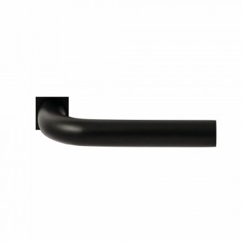 Deurkruk Oslo vierkant mini rozet Puurzwart