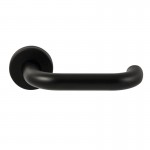 Deurkruk Stockholm rond rozet Puurzwart