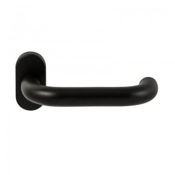 Deurkruk Stockholm ovaal rozet Puurzwart