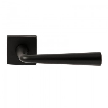 Deurkruk Mikonos vierkant rozet Puurzwart