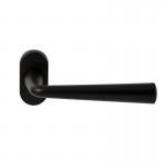 Deurkruk Mikonos ovaal rozet Puurzwart