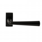 Deurkruk Mikonos rechthoekig rozet Puurzwart