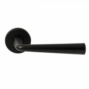 Deurkruk Mikonos dun ongeveerd rozet Puurzwart