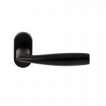 Deurkruk Naxos ovaal rozet Puurzwart