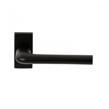Deurkruk Samos rechthoekig rozet Puurzwart