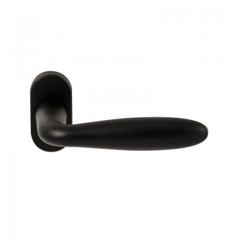 Deurkruk Istanbul ovaal rozet Puurzwart