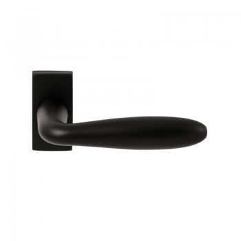 Deurkruk Istanbul rechthoekig rozet Puurzwart