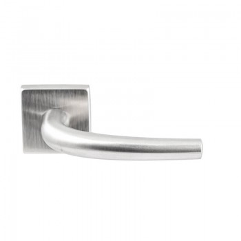 Deurkruk Meran vierkant rozet RVS