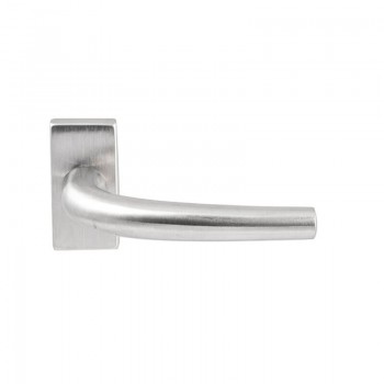 Deurkruk Meran rechthoekig rozet RVS