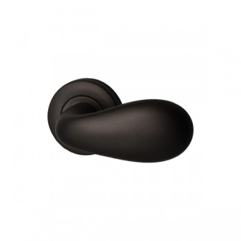 Deurkruk Olympia rond rozet Puurzwart