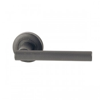 Deurkruk Mila rond rozet gunmetal PVD 