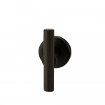 Deurkruk Mila T-model rond rozet Puur zwart