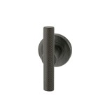 Deurkruk Mila T-model rond rozet gunmetal PVD