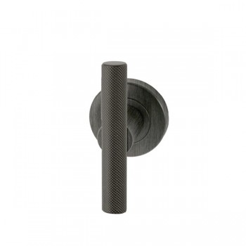 Deurkruk Mila T-model rond rozet gunmetal PVD