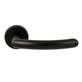 Deurkruk Helsinki rond rozet Puurzwart