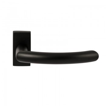 Deurkruk Helsinki rechthoekig rozet Puurzwart