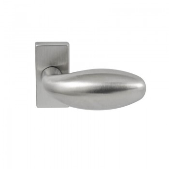 Deurkruk Golf op rechthoekig rozet RVS