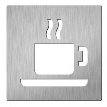 Vierkante aanduiding kantine of koffie corner