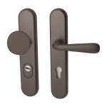 Veiligheidsset Kira met knop Basel en kruk Silvia gunmetal PVD