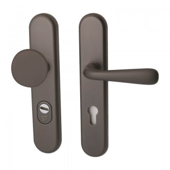 Veiligheidsset Kira met knop Basel en kruk Silvia gunmetal PVD