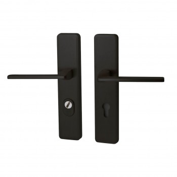 Veiligheidsset Qbe met deurkrukken Zenith Puurzwart