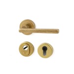 Achterdeurset Sara messing getrommeld