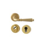 Achterdeurset Genivra messing getrommeld