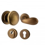 Voordeurset rooster mat brons