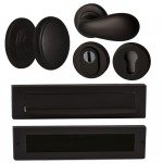 Complete voordeurset rooster Puurzwart