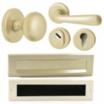 Complete voordeurset Champagne PVD