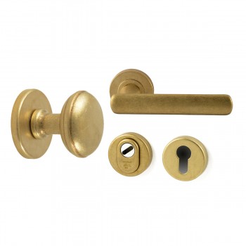 Voordeurset Shadow messing getrommeld