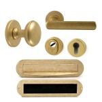 Complete voordeurset Shadow messing getrommeld