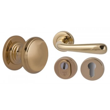 Voordeurset messing PVD