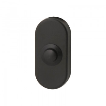 Beldrukker Ovaal Puurzwart