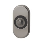 Beldrukker Ovaal glans nikkel