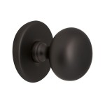 Voordeurknop Iris 72mm Puurzwart