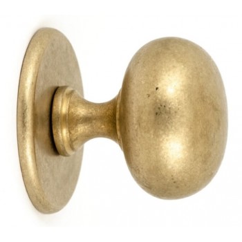 Voordeurknop Iris 72mm messing getrommeld