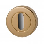 Sleutelrozet Nika messing getrommeld